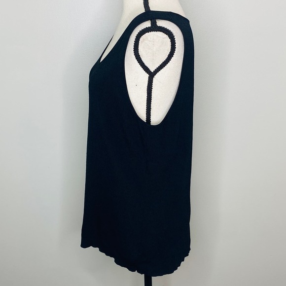 Chicos Viscose Rib Knit Tank Top Shell Women 2 L Stretch Classic Layering Summer - Picture 5 of 6